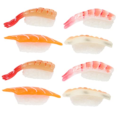 HAWILLOSCH 8st Sushi-Simulation Puppenhaus-Miniatur-Sushi Lebensechtes Sushi-Modell Realistisches Sushi-Spielzeug Realistisches Essen Sushi Sushi-Fotografie-Requisite Sushi-Figuren PVC von HAWILLOSCH