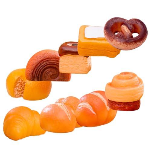 HAWILLOSCH 9 Stück Mikro Landschaft Brot Mini Rollenspiel Miniatur Kuchen Mini Dessert Mini Kuchen Modell Mini Zubehör Gefälschter Dessert Kuchen Miniatur von HAWILLOSCH