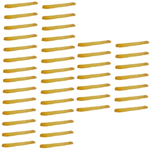 HAWILLOSCH 90 STK Simulationsmodell für Pommes Frites künstliches Lebensmittelmodell nachgemachte Pommes-Requisiten Künstliche Lebensmittel-Props lebensechte künstliche Pommes PVC Yellow von HAWILLOSCH