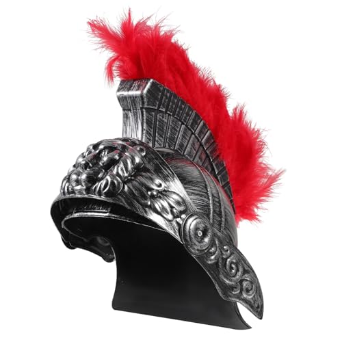 HAWILLOSCH Antiker Römischer Kriegerhut Kostüm Hut Soldatenkopfbedeckung Cosplay-helm Cosplay Römischer Helm Cosplay-soldatenhelm Vintage-helm Männer Hut Helm Soldat-performance-hut Abs von HAWILLOSCH