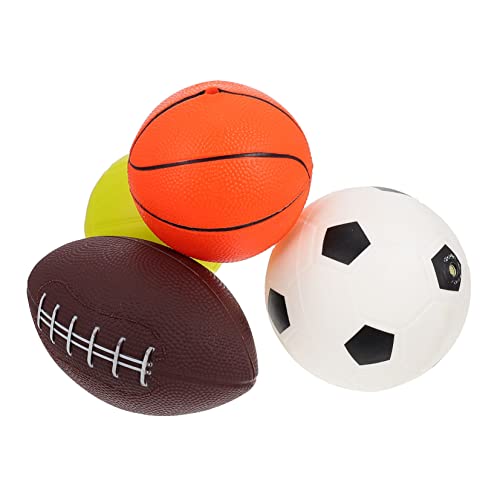 HAWILLOSCH Aufblasbarer Sportball Set Für Multifunktionaler Rugby Fußball Und Basketballball Aus PVC Ideal Für Drinnen Und Draußen Fördert Spiel Und Bewegung Bunt Und Strapazierfähig von HAWILLOSCH