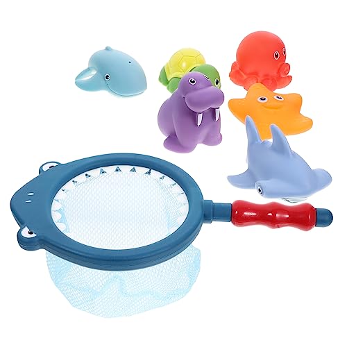 HAWILLOSCH Badespielzeug für Kleinkinder 1 Set Lustiges Fischnetz-badespielzeug Thermochrome Tiere für Jungen und Mädchen von HAWILLOSCH