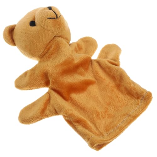 HAWILLOSCH Bär Handpuppe Spielzeug Spielzeug Kinder Handpuppe Geschichtenerzählpuppe Plüschhandpuppen Handpuppen Für Babys 6–18 Monate Tierpuppe Tierhandpuppe Hellbraune Pp Baumwolle von HAWILLOSCH