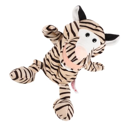 HAWILLOSCH Bauchredner-Handpuppe Tiger Handpuppe ausgestopftes Zoospielzeug Theater-Handpuppe -Tiger-Spielzeug Hirsch Kinder Spielzeug realistisches Puppenspielzeug Tiger Stofftier Plüsch von HAWILLOSCH