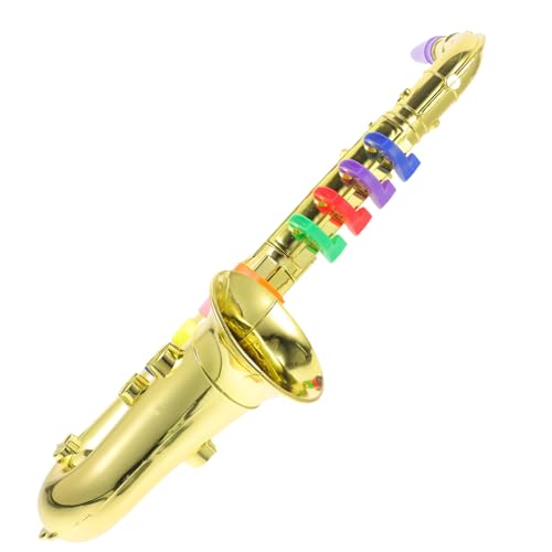 HAWILLOSCH Blasinstrumentenspielzeug Für Kinder Saxophon-lernspielzeug Lernspielzeug Für Instrumente Saxophonimitat Aus Kunststoff Musikinstrument Trompete Saxophon Spielzeug Sax-Modell Abs von HAWILLOSCH