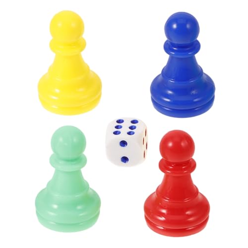 HAWILLOSCH Brettspiel-Schachspiel Spielfiguren Spiel Würfel Bauern im Spiel magnetisches Reiseschach Zubehör für Brettspiele Bauern Schachfigur Figur Mathe-Spiele leeres Brettspiel Plastik von HAWILLOSCH