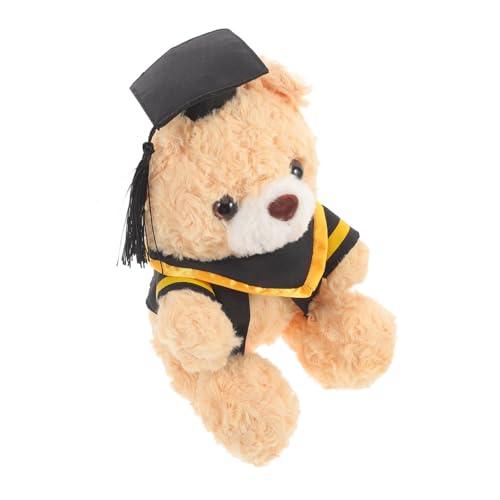 HAWILLOSCH Dr. Bärenpuppe 2024 Grad Bär Plüschbärenstrauß Puppenkleidung Kleiner Plüschbär Plüschgeschenk Stoffbär Party dekorativer Plüschbär dekorativer Graduierungs-Plüschbär Light Brown von HAWILLOSCH