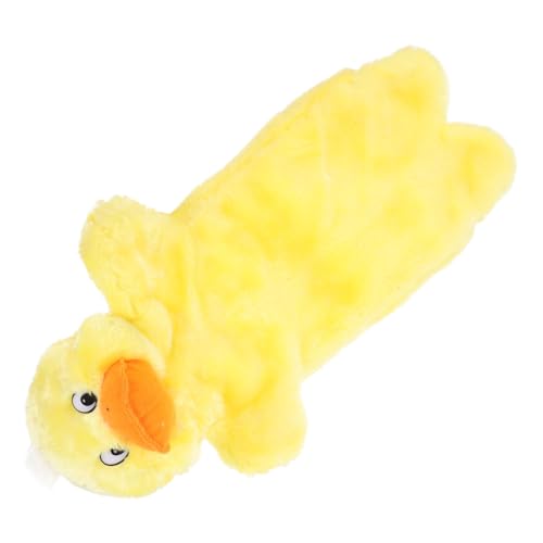 HAWILLOSCH Entenpuppe Handpuppe Ente Interaktive Handpuppe Lustige Handpuppe Tiere Handpuppe pädagogische Handpuppe Tierhandpuppen Plüschtier-Handpuppen Plüsch-Handpuppen pp Baumwolle Yellow von HAWILLOSCH