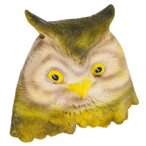 HAWILLOSCH Eulenmaske tierische Kopfbedeckung voller Kopf Eulenkostüm Tiere Kopfbedeckung Tier Vogel halloween masken halloween party deko Halloweenkostüm Kostümzubehör Kostüm Maske Emulsion von HAWILLOSCH