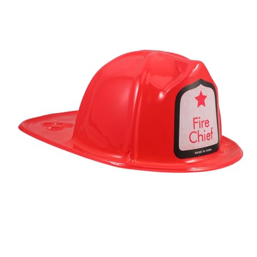 HAWILLOSCH Feuerwehrhut Partydeko Der Feuerwehr Feuerwehrmann Cosplay Hut Feuerwehrhelm Feuerwehrmann-neuheitshut Feuerwehrmütze Für Kinder Feuerwehrmannhut Lustiger Partyhut Pvc Rot von HAWILLOSCH