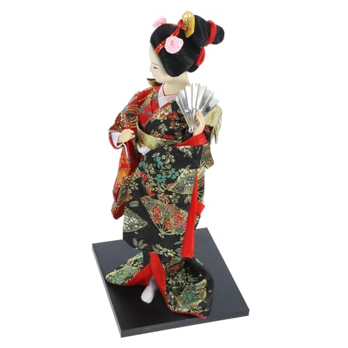 HAWILLOSCH Geisha-Seidenpuppe weibliche Kimonopuppe Kimono-Ornament für den Tisch Hochzeitsdekoration im japanischen Stil Japanische Tischdekoration Einweihungsgeschenk japanische Kimonopuppe von HAWILLOSCH