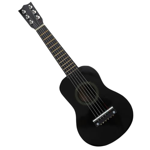 HAWILLOSCH Gitarrenspielzeug Für Kinder Gitarre Für Anfänger Musikinstrument Kleinkind Gitarre Gitarrengeschenk Für Kinder Gitarre Für Kinder, Anfänger Mini-Instrument Black Hölzern von HAWILLOSCH