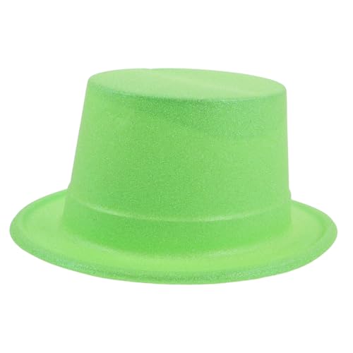 HAWILLOSCH Glitzerhut Dekohut Mütze Kochmütze Lack Irischer Hut Festivalhut Mütze Irish Stone Zylinderhut Kostümhut St Patrick'S Day Hut St Patrick'S Day Cap Mini Zylinder Acryl von HAWILLOSCH