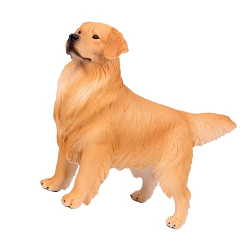 HAWILLOSCH Goldener Retriever Hundemodell Realistisches Simulationstier Spielzeug Für Kinder Perfektes Kindergeschenk Und Dekoration von HAWILLOSCH