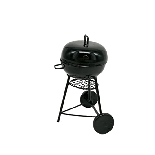 HAWILLOSCH Grillverzierung aus Metall Mini-Grill Zubehör tragbar Spielzeug Kleiner Grill blackh ösch Noir Standfest Camping-Dekoration swor Miniatur-Bohrerfiguren Camping-Layout-Stütze von HAWILLOSCH