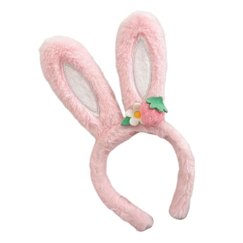 HAWILLOSCH Hasenohr Stirnband Clip-hasenohren Tiere Fuchsohren Wackelt Lamm Stirnband Hasen-outfit Tierische Cosplay-ohren Kaninchen Kuh-stirnband Mini-hasenohren Hund Plüsch Rosa von HAWILLOSCH