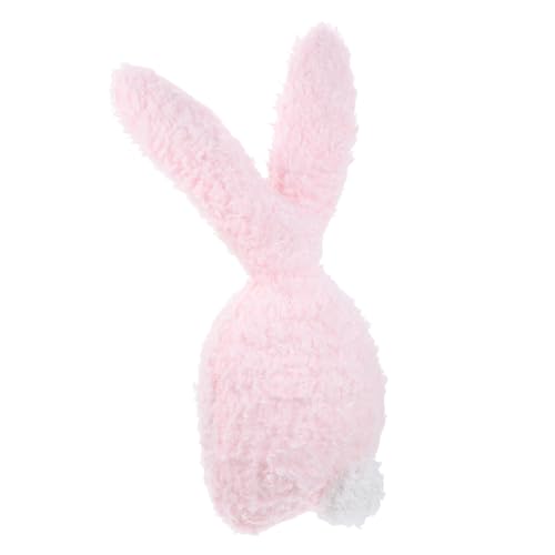 HAWILLOSCH Hasenpuppe Aber Spielzeug Babygeschenke Plüschhase Kaninchen Spielzeug Kaninchenplüsch Süßer Hase Aus Plüsch Stoffhase Kleine Stoffhasen Hase Plüsch Rosa Pp Baumwolle von HAWILLOSCH