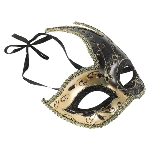 HAWILLOSCH Venezianische Retro Bemalte Halbgesichtsmaske Maskenballmaske Cosplay Dekorativ von HAWILLOSCH