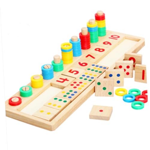 HAWILLOSCH Pädagogisches Lernspielzeug Zähl- Und Sortierblöcke Set 75pcs Holzspielzeug Für Jungen Und Mädchen Sicheres Material von HAWILLOSCH