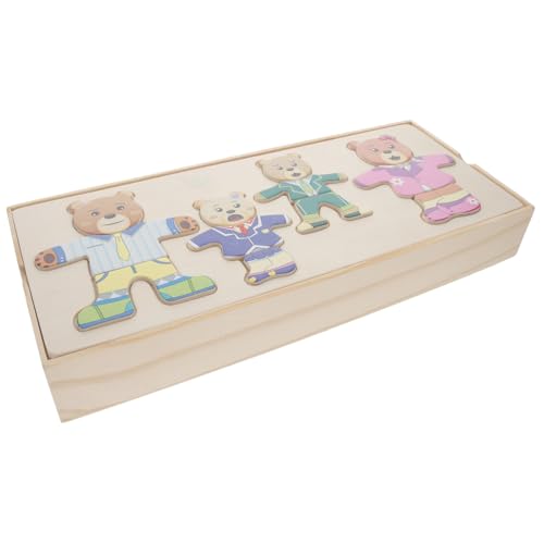 HAWILLOSCH Holzpuzzle Tiermotiv Bär Ankleidepuzzle Wechselkleidung Lernspielzeug für Jungen Mädchen Kreatives Pädagogisches Holzspielzeug zur Feinmotorikförderung HAWILLOSCH Holzpuzzle Tiermotiv Bär Ankleidepuzzle Wechselkleidung Lernspielzeug für Jungen Mädchen Kreatives Pädagogisches Holzspielzeug zur Feinmotorikförderung von HAWILLOSCH