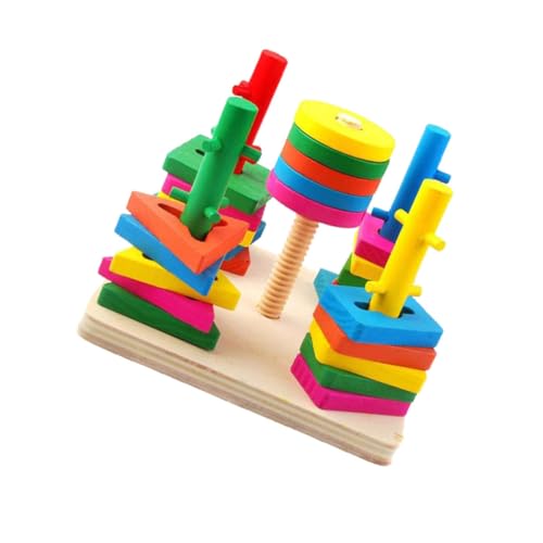 HAWILLOSCH Holzspielzeug Geometrische Formen Teilig Bunte Säulen Lernspielzeug Früherziehung Farb und Formerkennung Pädagogisch Sicher für Junge Mädchen und Kleinkinder HAWILLOSCH Holzspielzeug Geometrische Formen Teilig Bunte Säulen Lernspielzeug Früherziehung Farb und Formerkennung Pädagogisch Sicher für Junge Mädchen und Kleinkinder von HAWILLOSCH