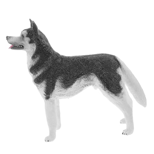 HAWILLOSCH Spielzeug Hund Husky Spielzeug Kinderspielzeug Kinderspielzeug Hundespielzeug Für Kleine Hunde Dekoratives Tiermodell Stehendes Welpenmodell Hundefiguren Desktop Tierdekor Tiermodelle von HAWILLOSCH