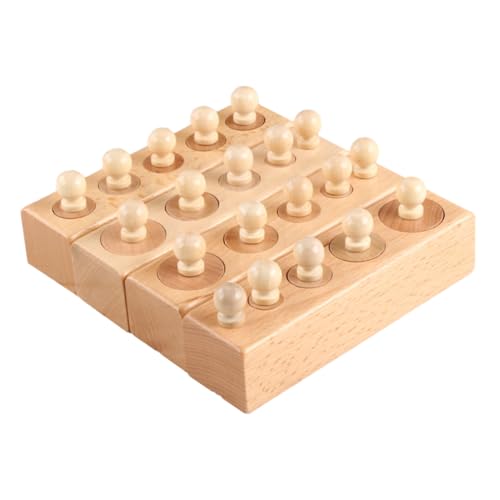 HAWILLOSCH Interaktives Holzspielzeug Knopf Zylinder Steckspiel Pädagogisches Lernspielzeug für Feinmotorik Familienspiel HAWILLOSCH Interaktives Holzspielzeug Knopf Zylinder Steckspiel Pädagogisches Lernspielzeug für Feinmotorik Familienspiel von HAWILLOSCH