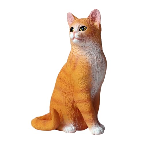 HAWILLOSCH Katzenmodell Statue Niedliches Kätzchen Desktop Dekoration Statische Figur Für Katzenliebhaber Ideale Deko Für Wohnung Und Büro Schönes Kätzchen Design von HAWILLOSCH