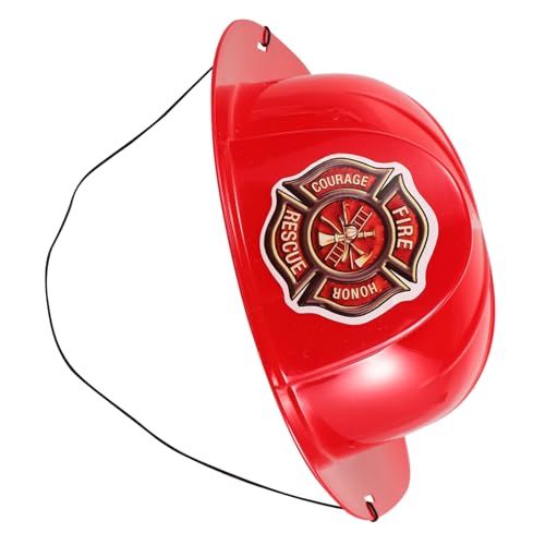 HAWILLOSCH Feuerwehrmann-Outfits für Kinder Feuerwehrmütze aus Kunststoff Feuerwehrmann-Kostüm Mütze Feuerwehrmann-Spielzeug für Kinder Feuerwehrmann-Rollenspiel für Kinder von HAWILLOSCH