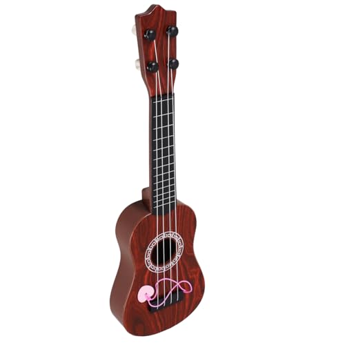 HAWILLOSCH Ukulele Große Rote/braune Spielbare Vierseitige Ukulele Für Kleinkinder Musikinstrument Für Anfänger Ideal Als Im Handlichen Geschenkset von HAWILLOSCH