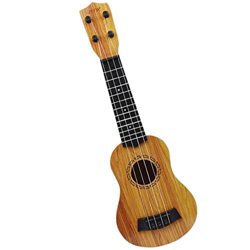 HAWILLOSCH Baby Musikspielzeug Ukulele 4 Saiten Musikinstrument Für Frühe Musikalische Bildung Ideal Als Für Holzfarbe Lernspielzeug Für Musikalische Ukelele von HAWILLOSCH