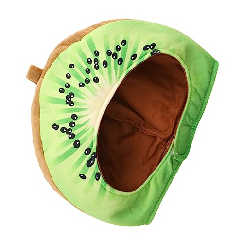 HAWILLOSCH Kiwi-kopfbedeckung Cosplay-kopfbedeckung Fruchthut Performance-hut-requisite Kopfbedeckungen Aus Früchten Cartoon-hut-requisite Cartoon-kappe Kiwi-kostüm Obst Hut Kostüm Plüsch von HAWILLOSCH