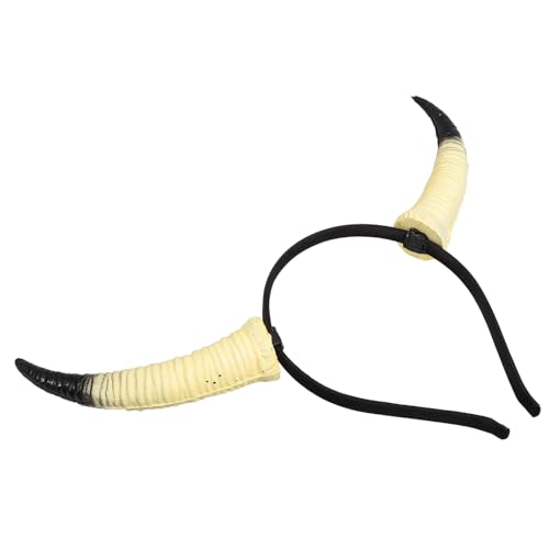 HAWILLOSCH Klaue Stirnband Schafhorn Haarreif Party Kopfband Horn Haarband Schafhorn Hoop Cosplay Tier-Cosplay-Kostüm-Stirnbänder Horn-Stirnband für Cosplay Stirnbänder für Damen Eisen Weiß von HAWILLOSCH