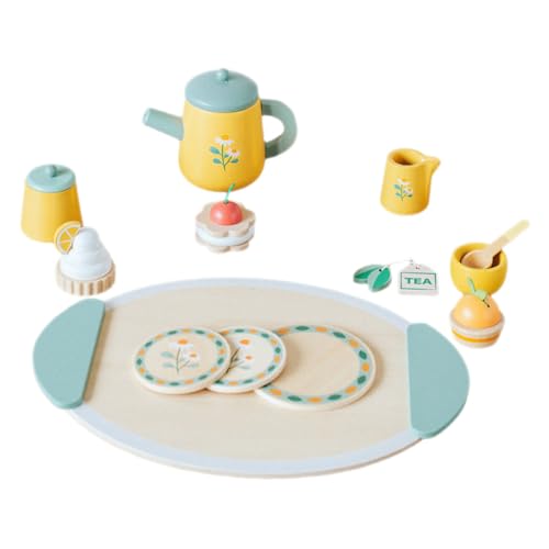 HAWILLOSCH Tee Service Set Kinder Zubehör Kinderküche Tee Set Für 1 Set Mit Tassen Und Für Die Teeparty Perfekt Für Rollenspiele Und Kreative Spielküche Für Kleinkinder Ideales Für Kleine Teeliebhaber von HAWILLOSCH