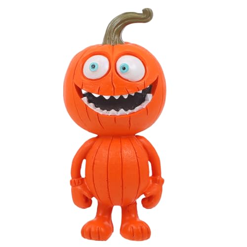 HAWILLOSCH Kürbismann Wohndekoration Kürbiszwergfiguren Halloween-Kürbisfiguren Festliche Dekoration Jahreszeiten Deko Halloween deko Halloween-Kürbis-Puppe Halloween-Kürbis-Ornament Harz von HAWILLOSCH