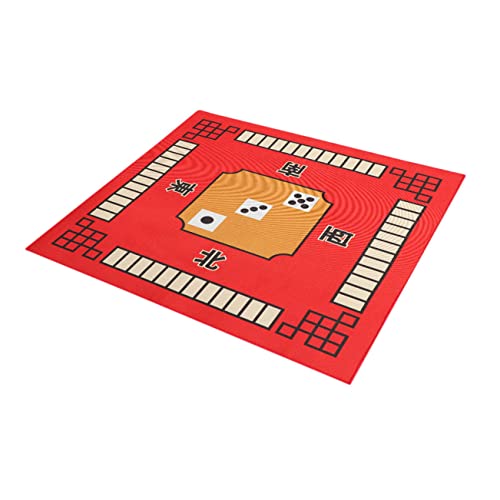 HAWILLOSCH Textur Mahjong Tisch Matte Platz Brettspiele Tisch Abdeckung Rot Mahjong Pad Gaming Tischdecke von HAWILLOSCH