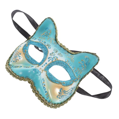 HAWILLOSCH Maske halloween kinderkostüme dekoration party the mask fashing costume kinder facecup party dekoration masks Cosplay dekorativ Katze Partygeschenk Partyzubehör Plastik Sky-blue von HAWILLOSCH