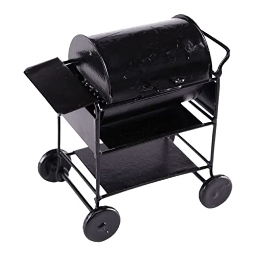 HAWILLOSCH 12 BBQ Handwagen Dekoration Simulation Grillwagen Zubehör Für Kreative Szenen Und Miniatur Küchen Einrichtung von HAWILLOSCH