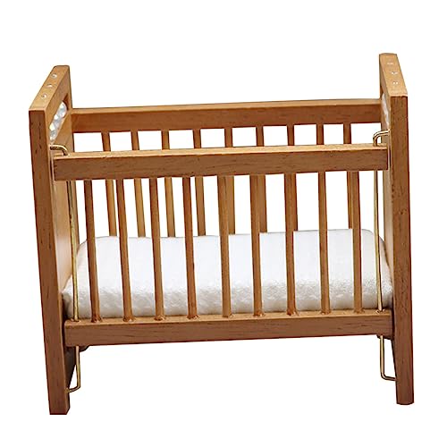 HAWILLOSCH Mini Krippen Dekoration Set Miniatur Möbel Für Puppenhäuser 5 Teiliges Dekorationskit Für Babyzimmer Und Spielzeug Krippen Ideal Für Kreative Miniaturprojekte von HAWILLOSCH