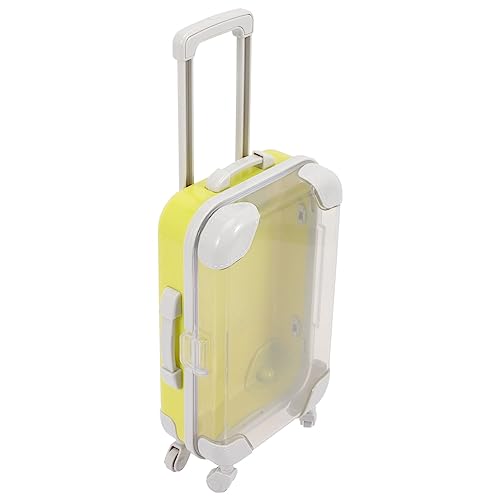 HAWILLOSCH Mini-Trolley Mini-Reisekoffer Kleiner Koffer Babyzubehör für Mädchen rollendes Gepäckspielzeug Children Suitcase doll Accessories Miniatur-Zubehör Puppenhaus Gepäck Plastik von HAWILLOSCH