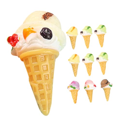 HAWILLOSCH Miniatur Eiscreme Modelle Simulation Eiscreme Für Schaufensterdekoration Food Modelle Und Kreative DIY Anwendungen Bunte Eiscreme Modelle Für Und Erwachsene von HAWILLOSCH