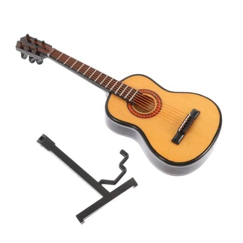 HAWILLOSCH Miniatur-musikinstrumente Hölzernes Gitarren-Ornament Für Die Dekoration Zu Hause Im Büro Oder in Der Werkstatt von HAWILLOSCH