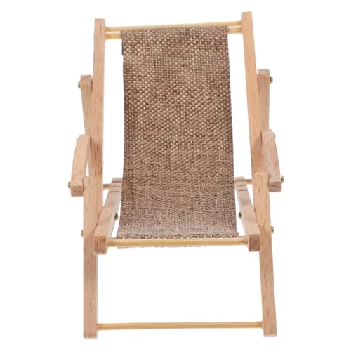 HAWILLOSCH Mini Möbel Mini Strandkorb Miniatur Strandliegestuhl Klappbarer Mini Beach Chair Für Puppenhaus Und Mikrolandschaften Ideal Als Deko Für Miniatur Gärten Und Strand Szenen von HAWILLOSCH