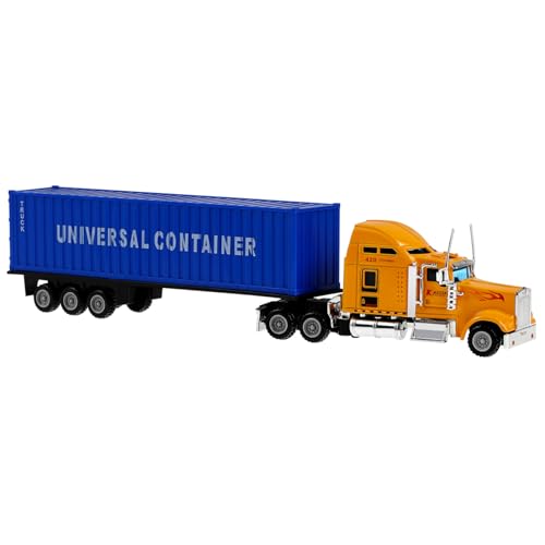 HAWILLOSCH Großer LKW Containertruck Modell Für Jungen Detailgetreues Spielzeugauto Mit Container Ideal Für Ab 3 Jahren Robustes Design Und Farbenfrohe Gestaltung von HAWILLOSCH