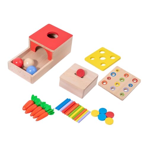 HAWILLOSCH Montessori Lernspielzeug Holz Kleinkinder Feinmotorik Lernbrett Set Vorschulalter Motorikspielzeug Pädagogisches Holzspielzeug Für Kinder von HAWILLOSCH