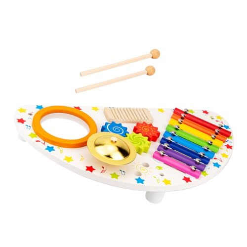 HAWILLOSCH Montessori Musikinstrumente 1 Satz Babyspielzeug Mit Trommel Xylophon Und Ideales Für Musikalische Entdeckungen Und Motorikförderung von HAWILLOSCH