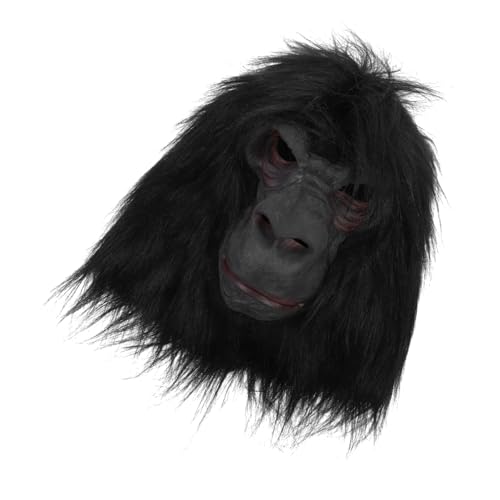 HAWILLOSCH Orang-Utan-Maske Karnevalsmasken Gorilla-Maske, haarige Tiermaske, Halloween-Maske Kunstpelzmaske grusel maske gruselige maske Halloweenkostüm Maske im Horror-Stil Cosplay-Maske von HAWILLOSCH