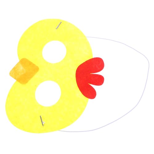 HAWILLOSCH Party-Maske masken für lustige masken Tiermaske Weiche Maske Tiermasken Ostertiermaske Halloween-Partymaske Cartoon-Tier-Gesichtsmaske Filzstoff Yellow von HAWILLOSCH