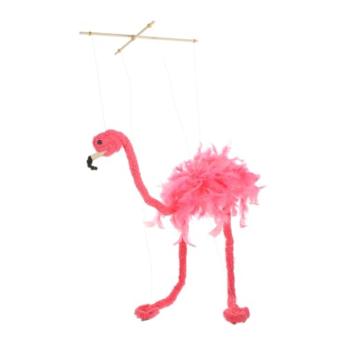 HAWILLOSCH Plüsch-Flamingo-Puppe marionetten Puppen interaktive Puppen Soft Toy Plush Toy Marionettenspielzeug Tiere Spielzeug Strauße Marionette lustige Marionetten ，， Rosa von HAWILLOSCH