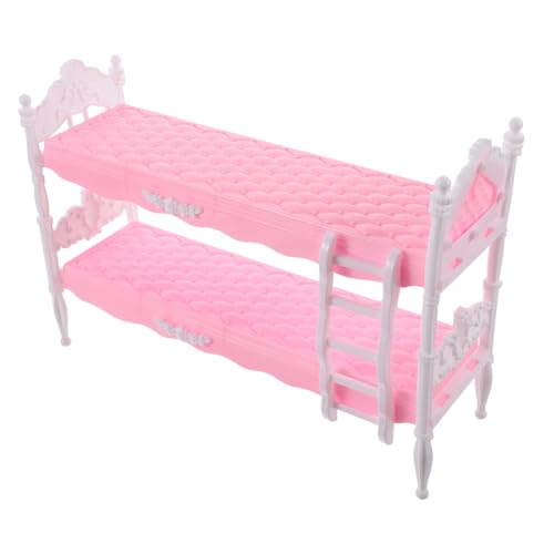 HAWILLOSCH 30cm Puppenhaus Etagen Bett Miniatur Puppe Bett Möbel Prinzessin Puppe Zubehör Set Für Mädchen von HAWILLOSCH